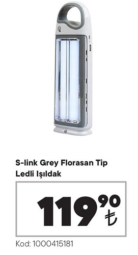 S-link Grey Florasan Tip Ledli Işıldak image