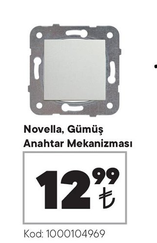 Viko Novella Gümüş Anahtar Mekanizması image