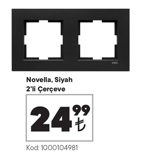 Viko Novella Siyah 2'li Çerçeve image