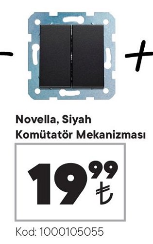 Viko Novella Siyah Komütatör Mekanizması image