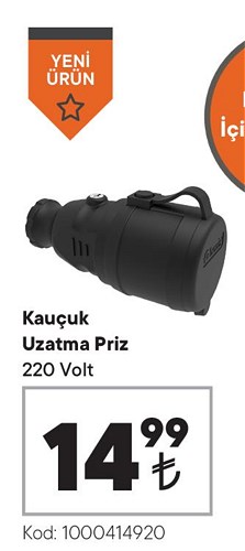 Kauçuk Uzatma Priz 220 Volt image