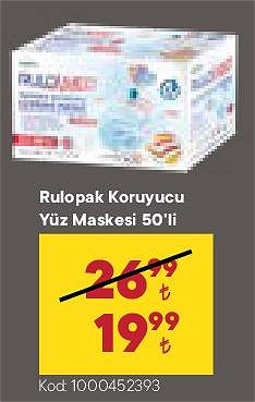 Rengarenk koruyucu Yüz Maskesi 50'li image