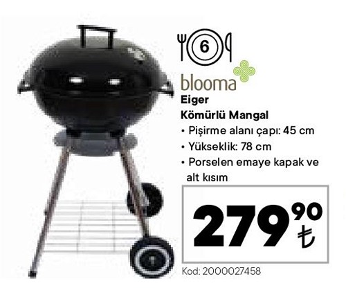 Blooma Eiger Kömürlü Mangal image