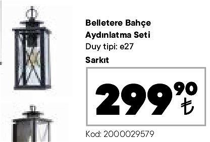 Belletere Bahçe Aydınlatma Sarkıt image