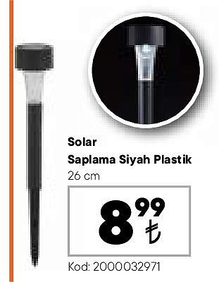 Solar Saplama Siyah Plastik 26 cm image