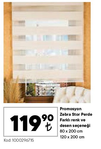 Promosyon Zebra Stor Perde  image