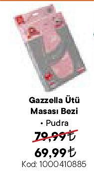 Gazella Ütü Masası Bezi Pudra image