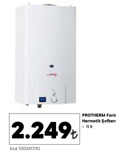 Protherm Fanlı Hermetik Şofben 11 lt image