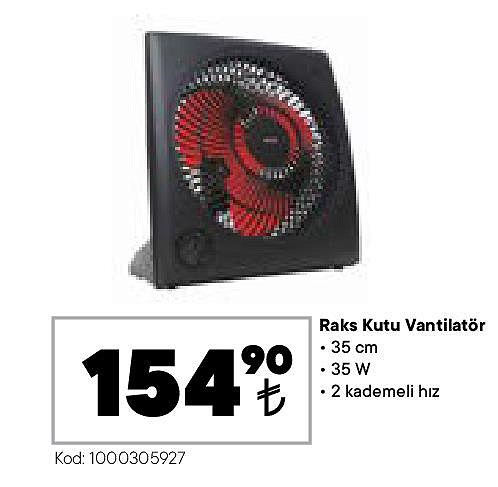 Raks Kutu Vantilatör 35 cm 35 W image