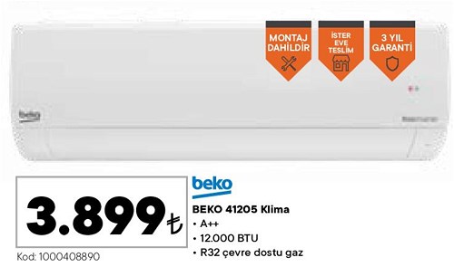 Beko 41205 Klima A++ 12000 Btu  image