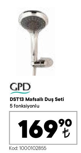 GPD DST13 Mafsallı Duş Seti  image