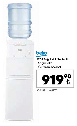 Beko 2204 Soğuk Ilık Su Sebili image