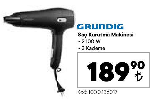 Grundig Saç Kurutma Makinesi 2100 W image