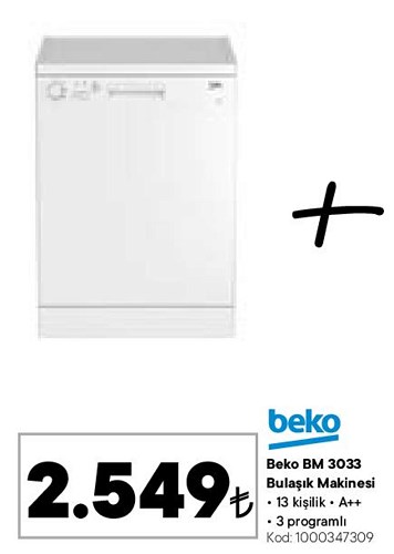 Beko BM 3033 A++ Bulaşık Makinesi | İndirimde Market