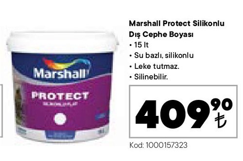 Marshall Protect Silikonlu Dış Cephe Boyası 15 lt image