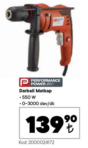 Performance Power Darbeli Matkap 550 W image