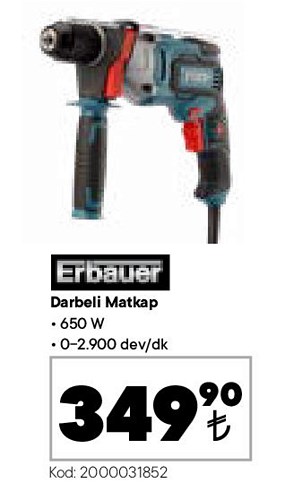 Erbauer Darbeli Matkap 650 W image