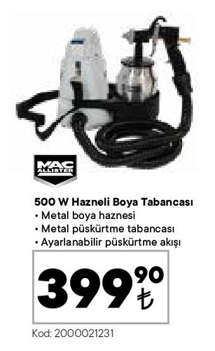 Mac Allister Hazneli Boya Tabancası 500 W image