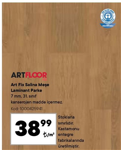 Artdoor Art Fix Solina Meşe Laminant Parke m² image