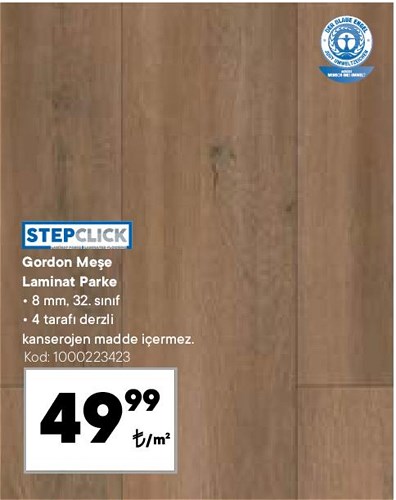 Stepclick Gordon Meşe Laminant Parke m² image