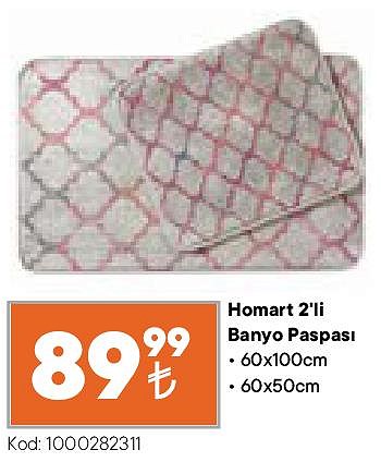 Homart 2'li Banyo Paspası image