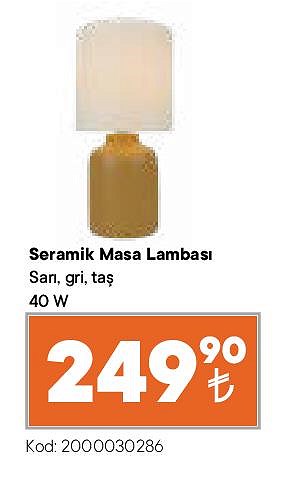 Seramik Masa Lambası 40 W image