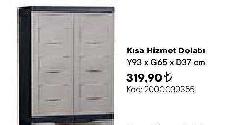 Kısa Hizmet Dolabı 93x65x37 cm image