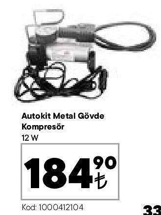 Autokit Metal Gövde Kompresör 12 W image