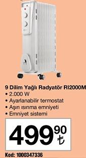 9 Dilim Yağlı Radyatör RI2000M image