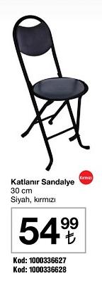 Katlanır Sandalye 30 cm Kırmızı image