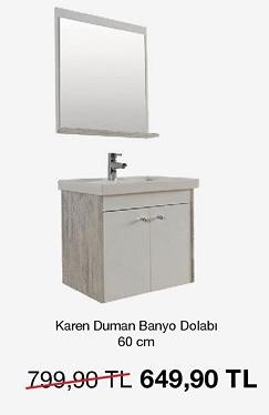Karen Duman Banyo Dolabı 60 cm image
