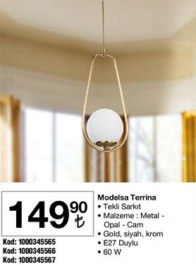 Modelsa Terrina Tekli Sarkıt 60 W image