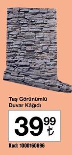 Taş Görünümlü Duvar Kağıdı image