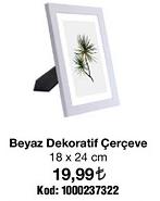 Beyaz Dekoratif Çerçeve 18 x 24 cm image