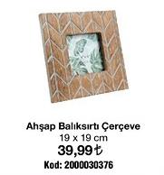Ahşap Balıksırtı Çerçeve 19 x 19 cm image
