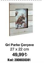 Gri Parke Çerçeve 27 x 22 cm image