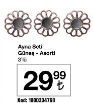 Ayna Seti Güneş - Asorti 3'lü image