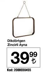 Dikdörtgen Zincirli Ayna image