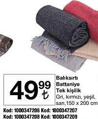 Balıksırtı Battaniye Tek Kişilik 150 x 200 cm image
