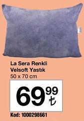 La Sera Renkli Velsoft Yastık 50 x 70 cm image