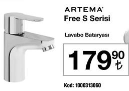 Artema Free S Serisi Lavabo Bataryası image