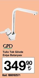 Gpd Tulio Tek Gövde Eviye Bataryası image