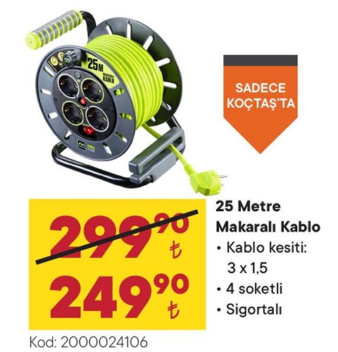 Makaralı Kablo 25 m image