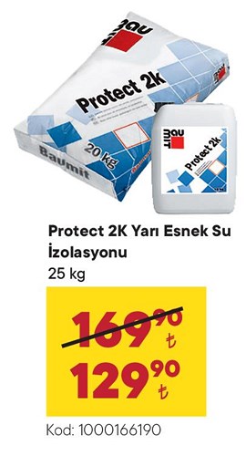 Protect 2K Yarı Esnek Su İzolasyonu 25 kg image