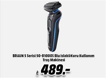 Braun 5 Serisi 50-B1000S Blu Islak&Kuru Kullanım Traş Makinesi image