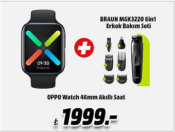 Oppo Watch 46 mm Akıllı Saat+Braun MGK3220 6in1 Erkek Bakım Seti image
