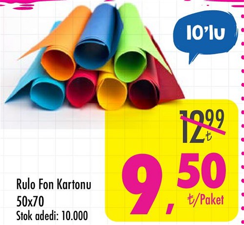 Rulo Fon Kartonu 50x70 cm 10'lu image