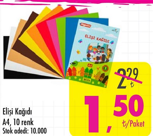 Elişi Kağıdı A4 10 Renk image