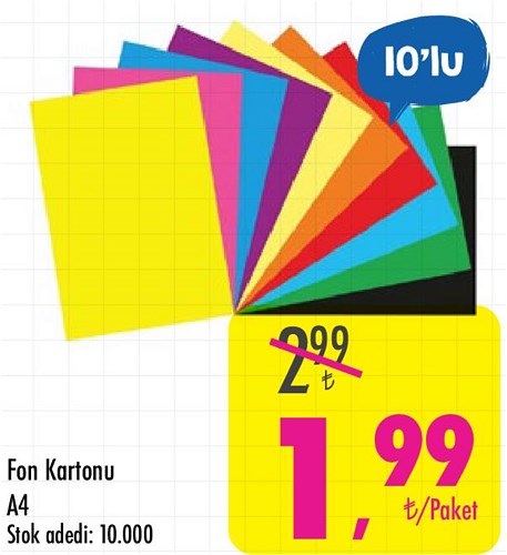 Fon Kartonu A4 10'lu image