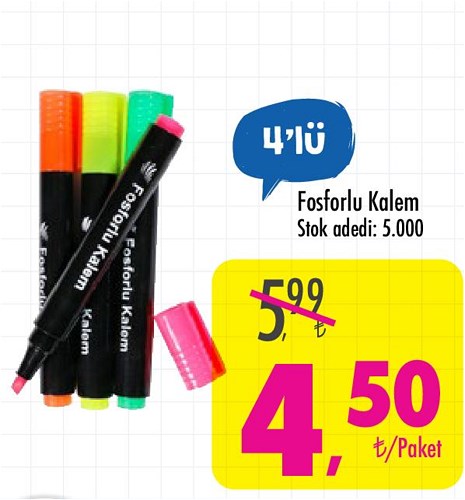 Fosforlu Kalem 4'lü image
